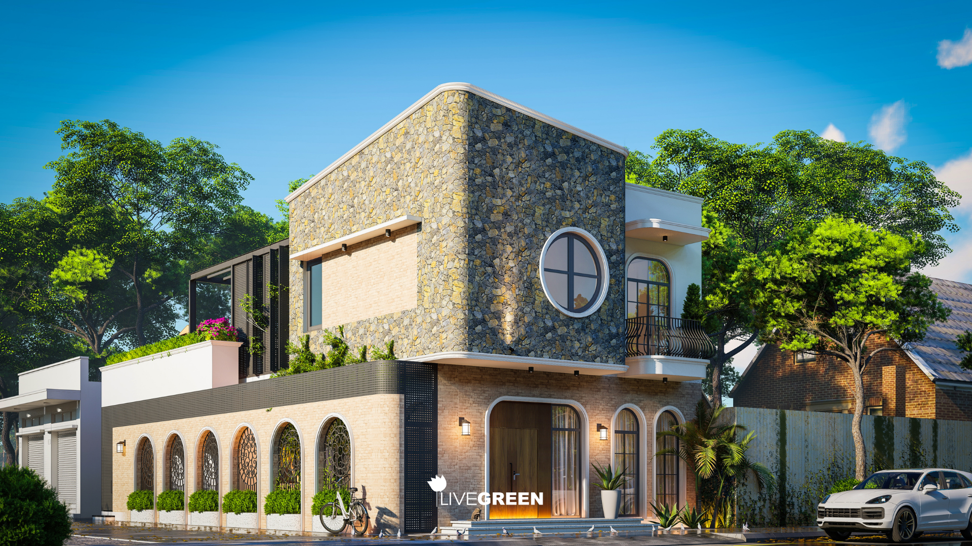 Nhà phố hiện đại do LIVEGREEN ARCHITECTURE thiết kế